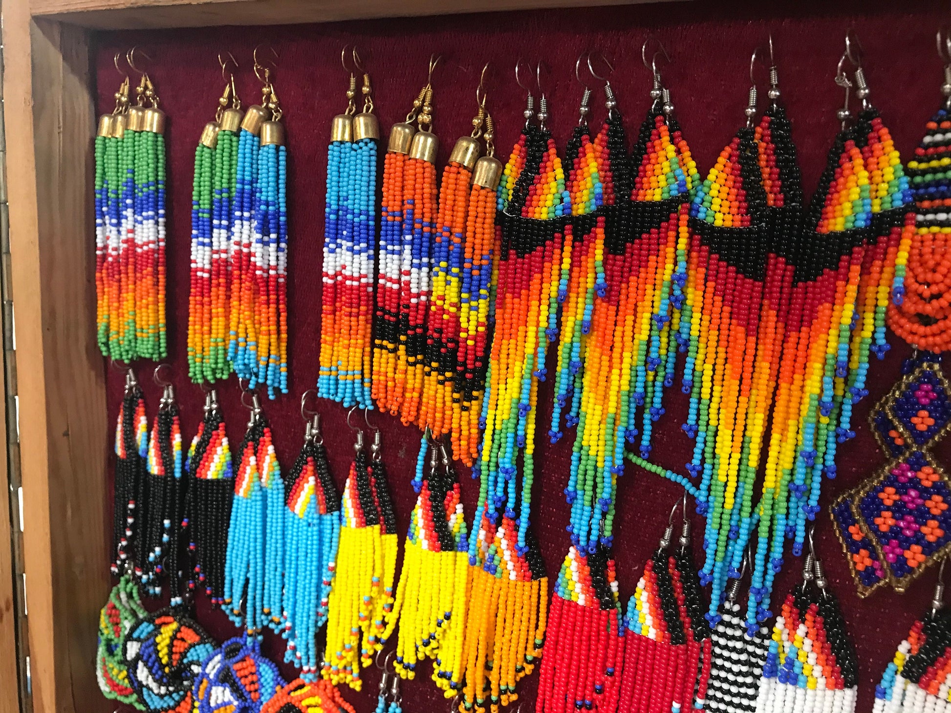 20 wholesale earrings, assorted African earrings, dangling African earrings, Maasai Earrings, beaded earrings, Zulu beaded earrings