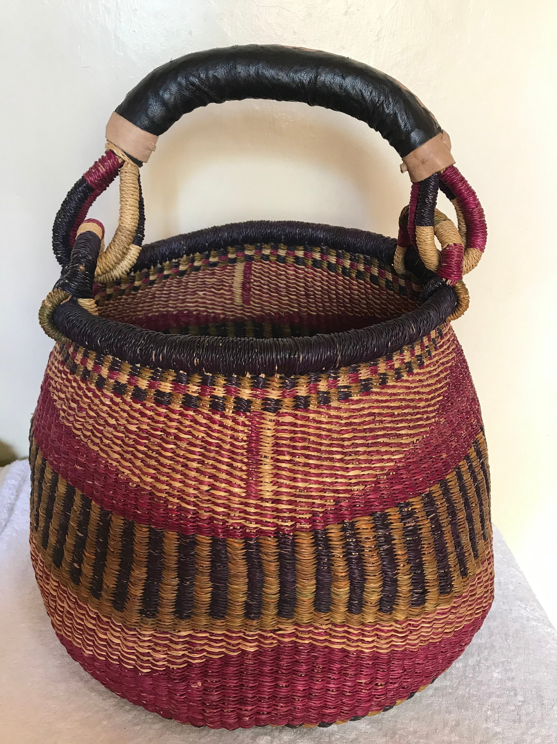 Ghana baskets/Bolga Baskets/Woven baskets/ Market baskets/Sisal baskets/african baskets/Tribal boho basket/basket/Gift for her/gift for mom