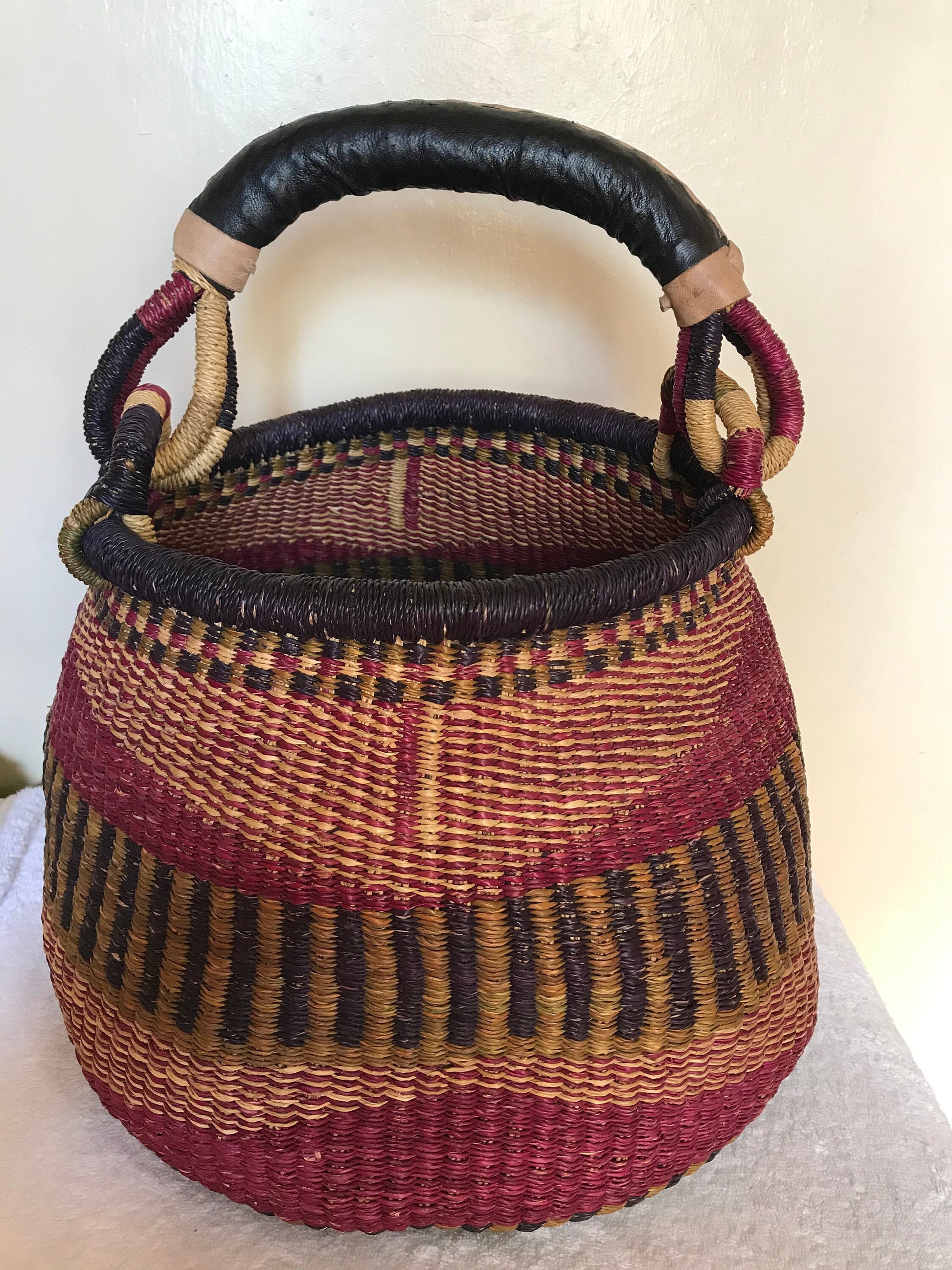 Ghana baskets/Bolga Baskets/Woven baskets/ Market baskets/Sisal baskets/african baskets/Tribal boho basket/basket/Gift for her/gift for mom