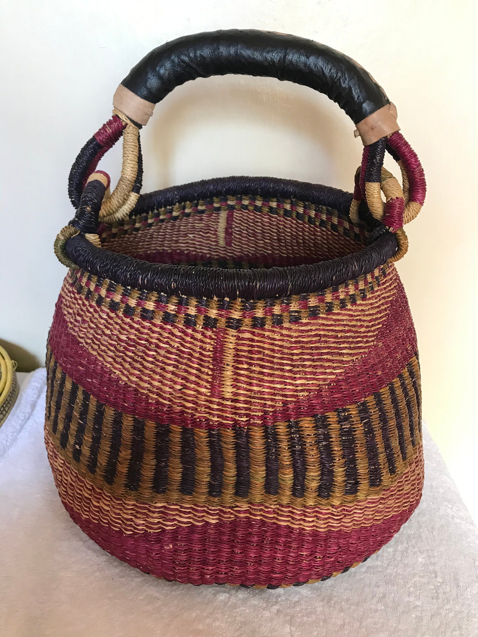 Ghana baskets/Bolga Baskets/Woven baskets/ Market baskets/Sisal baskets/african baskets/Tribal boho basket/basket/Gift for her/gift for mom